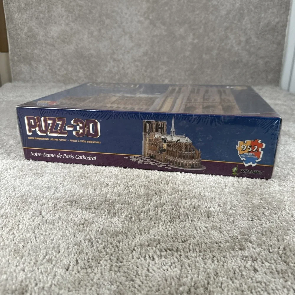 Vintage 1996 Puzz 3D Notre Dame Cathedral 952 Piece 3D Puzzle New Sealed